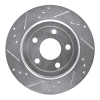 R1 Concepts R1 08-10 Chevrolet COBALT Rear Left Drilled & Slotted Silver Brake Rotor