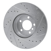 R1 Concepts R1 12-18 BMW 328I Front Left Drilled & Slotted Silver Brake Rotor