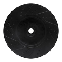 R1 Concepts R1 04-06 Ford E-150 Front Right Drilled & Slotted Black Brake Rotor
