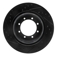 R1 Concepts R1 05-12 Ford F-350 Super Duty 2WD Rear Right Drilled & Slotted Black Brake Rotor