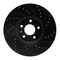 R1 Concepts R1 2011-2017 Audi A4 Allroad Front Left Drilled & Slotted Black Brake Rotor