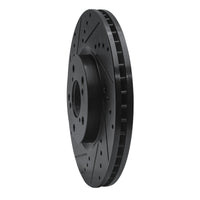 R1 Concepts R1 07-20 Acura MDX Front Left Drilled & Slotted Black Brake Rotor