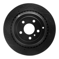 R1 Concepts R1 06-12 Mercedes-Benz ML350 Rear Left Drilled & Slotted Black Brake Rotor