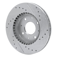 R1 Concepts R1 04-09 Kia SPECTRA5 Front Left Drilled & Slotted Silver Brake Rotor
