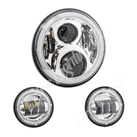 Letric Lighting 7in LED Chrome Full-Halo Indian