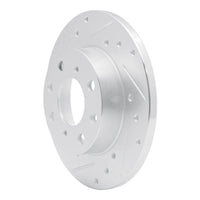 R1 Concepts R1 84-87 Honda Civic Hatchback Front Left Drilled & Slotted Silver Brake Rotor