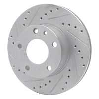 R1 Concepts R1 76-82 BMW 528I Front Left Drilled & Slotted Silver Brake Rotor