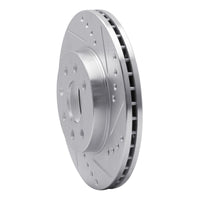 R1 Concepts R1 00-02 Daewoo Nubira Front Right Drilled & Slotted Silver Brake Rotor