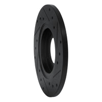 R1 Concepts R1 80-83 Toyota Corolla (US/Canada) Front Left Drilled & Slotted Black Brake Rotor