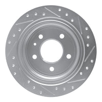R1 Concepts R1 82-89 BMW 633CSI Rear Left Drilled & Slotted Silver Brake Rotor