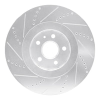 R1 Concepts R1 2009-2015 Cadillac CTS Front Right Drilled & Slotted Silver Brake Rotor
