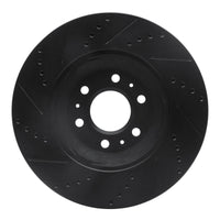 R1 Concepts R1 04-09 Cadillac SRX Front Right Drilled & Slotted Black Brake Rotor