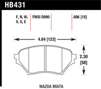 Hawk Performance Hawk 01-05 Miata w/ Sport Suspension DTC-30 Race Front Brake Pads