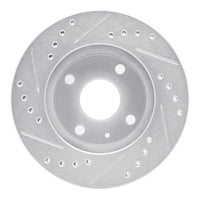 R1 Concepts R1 90-01 Ford Escort Front Left Drilled & Slotted Silver Brake Rotor