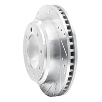 R1 Concepts R1 08-25 Ford E-150 Rear Left Drilled & Slotted Silver Brake Rotor