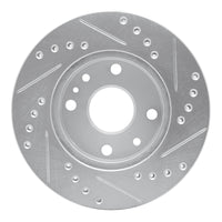 R1 Concepts R1 94-02 Ford ASPIRE Front Left Drilled & Slotted Silver Brake Rotor