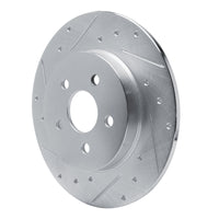 R1 Concepts R1 87-91 Chrysler TC Maserati Rear Left Drilled & Slotted Silver Brake Rotor