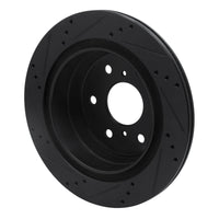 R1 Concepts R1 97-02 Ford F-250 2WD (Excl Super Duty) Front Right Drilled & Slotted Black Brake Rotor