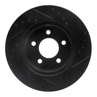 R1 Concepts R1 91-94 Ford Crown Victoria Front Left Drilled & Slotted Black Brake Rotor