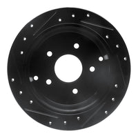 R1 Concepts R1 04-04 Pontiac GTO Rear Right Drilled & Slotted Black Brake Rotor