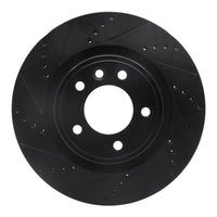 R1 Concepts R1 18-20 Land Rover Range Rover Sport Rear Left Drilled & Slotted Black Brake Rotor