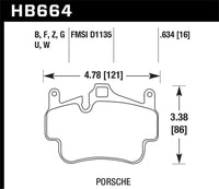 Hawk Performance Hawk 05-08 Porsche 911 Carrera Front & Rear / 08 Boxster / 07-08 Cayman Front HPS Street Brake Pads