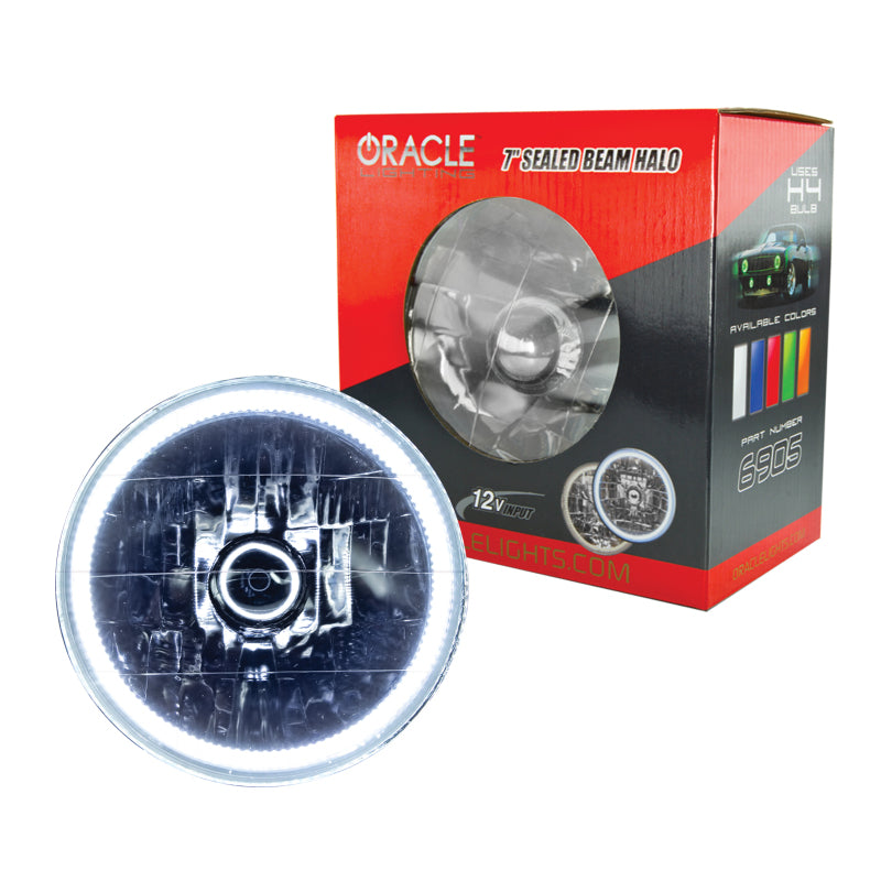 ORACLE Lighting Oracle Pre-Installed Lights 7 IN. Sealed Beam - White Halo