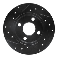R1 Concepts R1 81-87 Renault ALLIANCE Front Right Drilled & Slotted Black Brake Rotor
