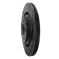 R1 Concepts R1 07-11 Audi S6 Rear Right Drilled & Slotted Black Brake Rotor