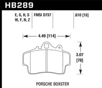Hawk Performance Hawk 97-08 Porsche Boxster / 07-08 Cayman Blue 9012 Race Front Brake Pads