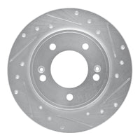R1 Concepts R1 17-25 Hyundai Elantra Rear Right Drilled & Slotted Silver Brake Rotor