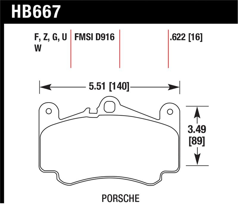 Hawk Performance Hawk 09 Porsche 911 Carrera S w/ Iron Discs Front DTC-70 Race Brake Pads