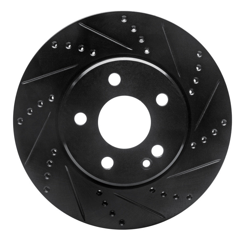 R1 Concepts R1 06-11 Mercedes-Benz B200 Front Right Drilled & Slotted Black Brake Rotor