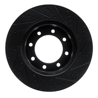 R1 Concepts R1 12-25 Ford F-350 Super Duty 4WD Front Left Drilled & Slotted Black Brake Rotor
