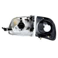 Raxiom 97-03 Ford F-150 G2 Euro Headlights w/ Parking Lights- Black Housing (Clear Lens)