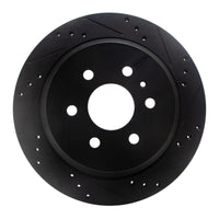 R1 Concepts R1 15-20 Chevrolet Colorado Rear Right Drilled & Slotted Black Brake Rotor