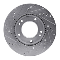 R1 Concepts R1 07-09 Kia SORENTO Front Right Drilled & Slotted Silver Brake Rotor