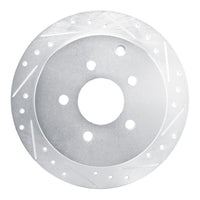 R1 Concepts R1 01-07 Buick Rendezvous Rear Right Drilled & Slotted Silver Brake Rotor