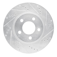 R1 Concepts R1 2001-2011 Ford Explorer Sport Front Right Drilled & Slotted Silver Brake Rotor