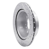 R1 Concepts R1 07-09 Kia SORENTO Rear Left Drilled & Slotted Silver Brake Rotor