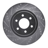 R1 Concepts R1 03-04 Dodge DAKOTA RWD Front Left Drilled & Slotted Silver Brake Rotor