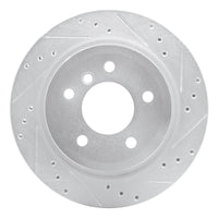 R1 Concepts R1 09-16 BMW Z4 Rear Right Drilled & Slotted Silver Brake Rotor