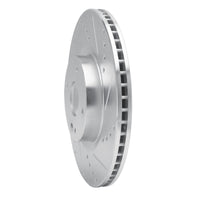 R1 Concepts R1 2016-2025 Fiat 124 Spider Front Right Drilled & Slotted Silver Brake Rotor