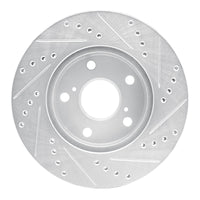 R1 Concepts R1 91-96 Toyota Previa Front Left Drilled & Slotted Silver Brake Rotor