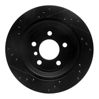 R1 Concepts R1 06-20 BMW 325XI Rear Right Drilled & Slotted Black Brake Rotor