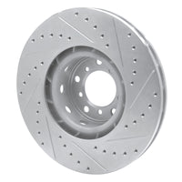 R1 Concepts R1 00-03 BMW M5 Right Front Drilled & Slotted Silver Brake Rotor