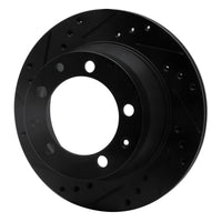 R1 Concepts R1 87-89 Porsche 944 Except Turbo Rear Left Drilled & Slotted Black Brake Rotor