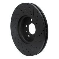 R1 Concepts R1 2011-2017 Audi A4 Allroad Front Left Drilled & Slotted Black Brake Rotor