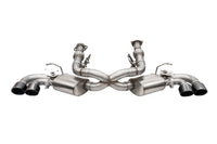 CORSA Performance Corsa 20-25 Corvette C8 3in Valved Cat-Back 4.5in Blk Quad Tips Fits Factory Perf Exhaust DeletesAFM
