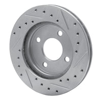 R1 Concepts R1 81-87 Chrysler Town & Country Front Left Drilled & Slotted Silver Brake Rotor